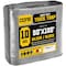 Core Tarps Heavy Duty Tarp, 100 ft L x 0.5 mm H x 50 ft W, 10 Mil, Silver/Black, Polyethylene CT-601-50X100 - alternate 1